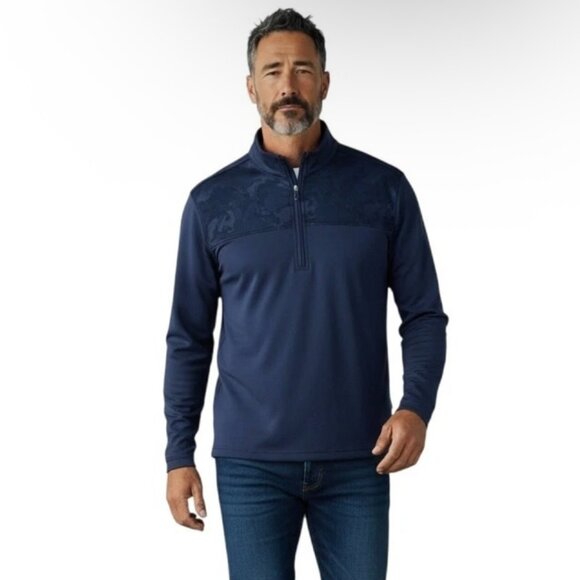 Pebble Beach Other - Pebble Beach Men Dry Luxe 1/4 Zip Performance Sweatshirt S Navy Blue Long Sleeve